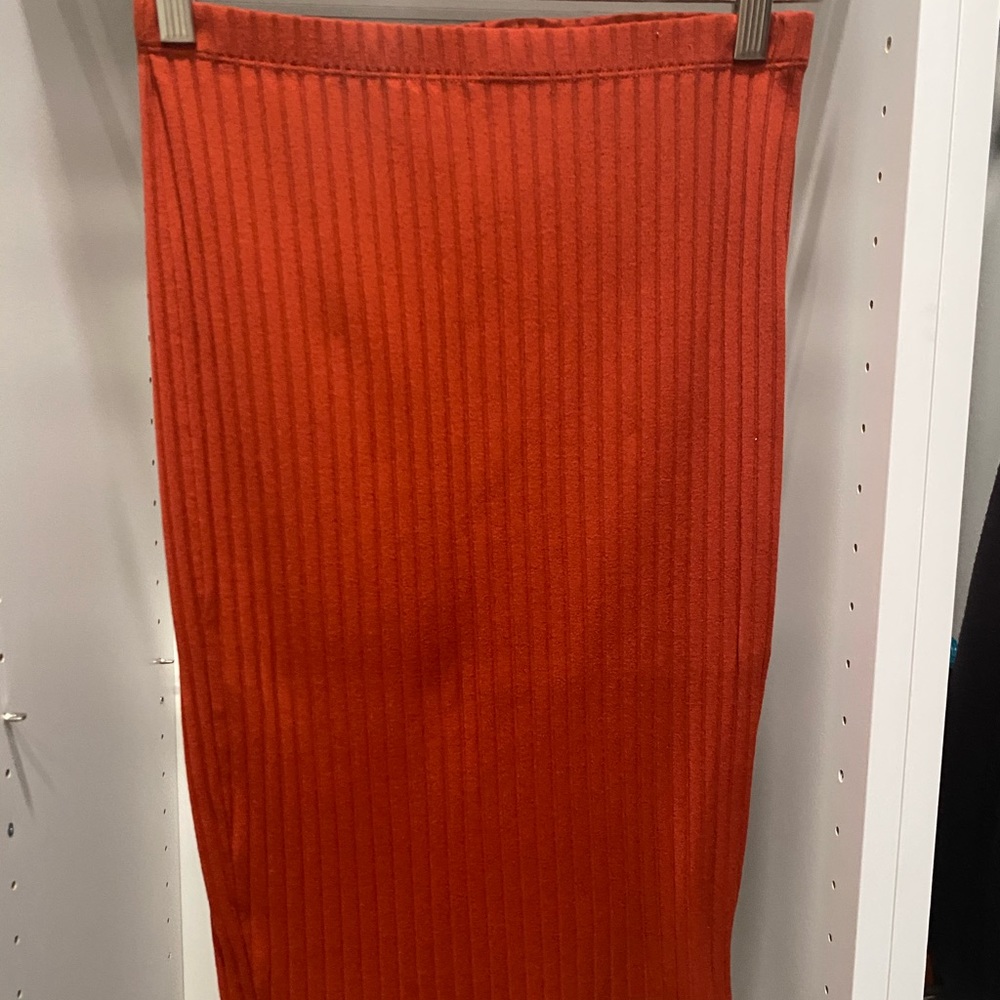 Express 2piece croptop pencil skirt SM Orange Red - Picture 5 of 5